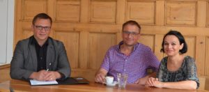 notre conseiller Gastro Hansueli Diesterbeck (à gauche) avec Isabel Dionisio et Werner Scherrer.